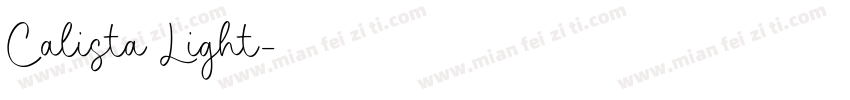 Calista Light字体转换